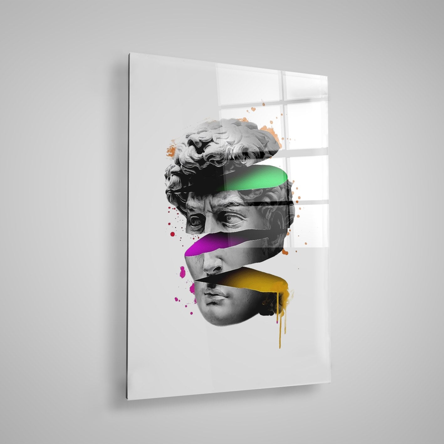 Quadro Decorativo em Vidro Temperado Multicolor 50x70cm - Arte Moderna para Parede