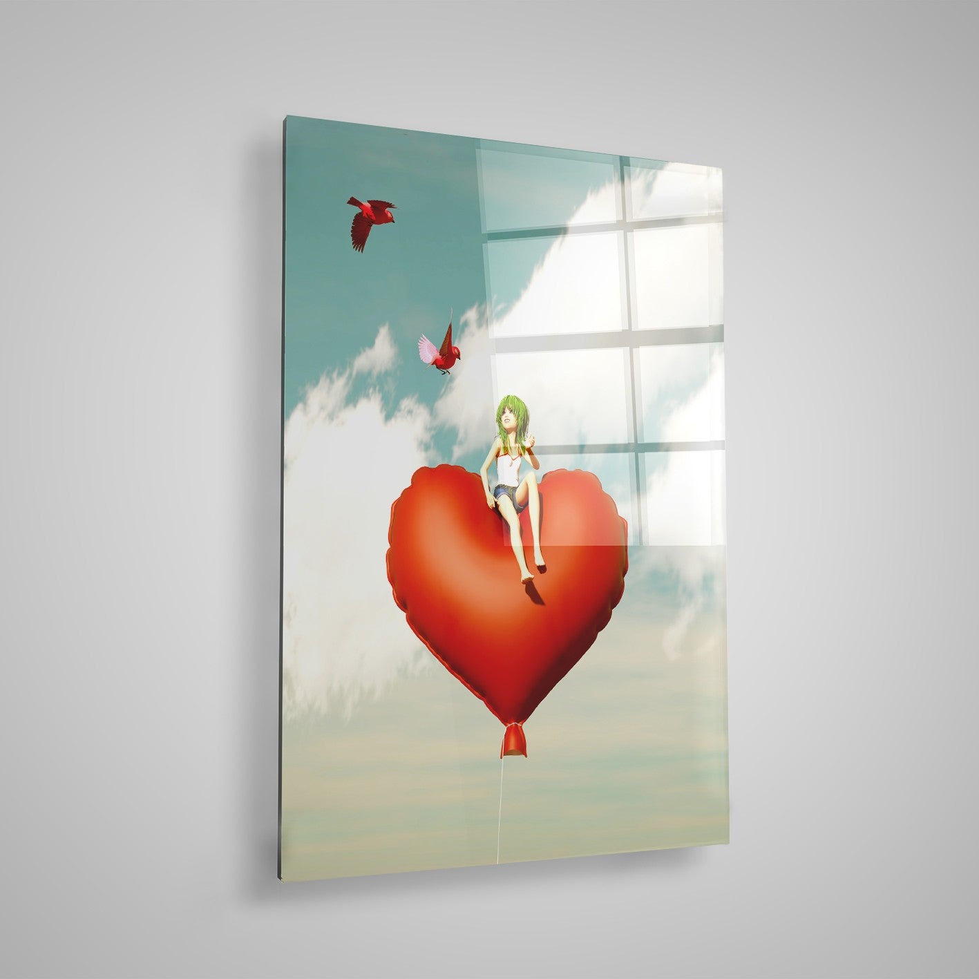 Quadro Decorativo em Vidro Temperado Multicolor 70x100cm - Arte Moderna para Parede