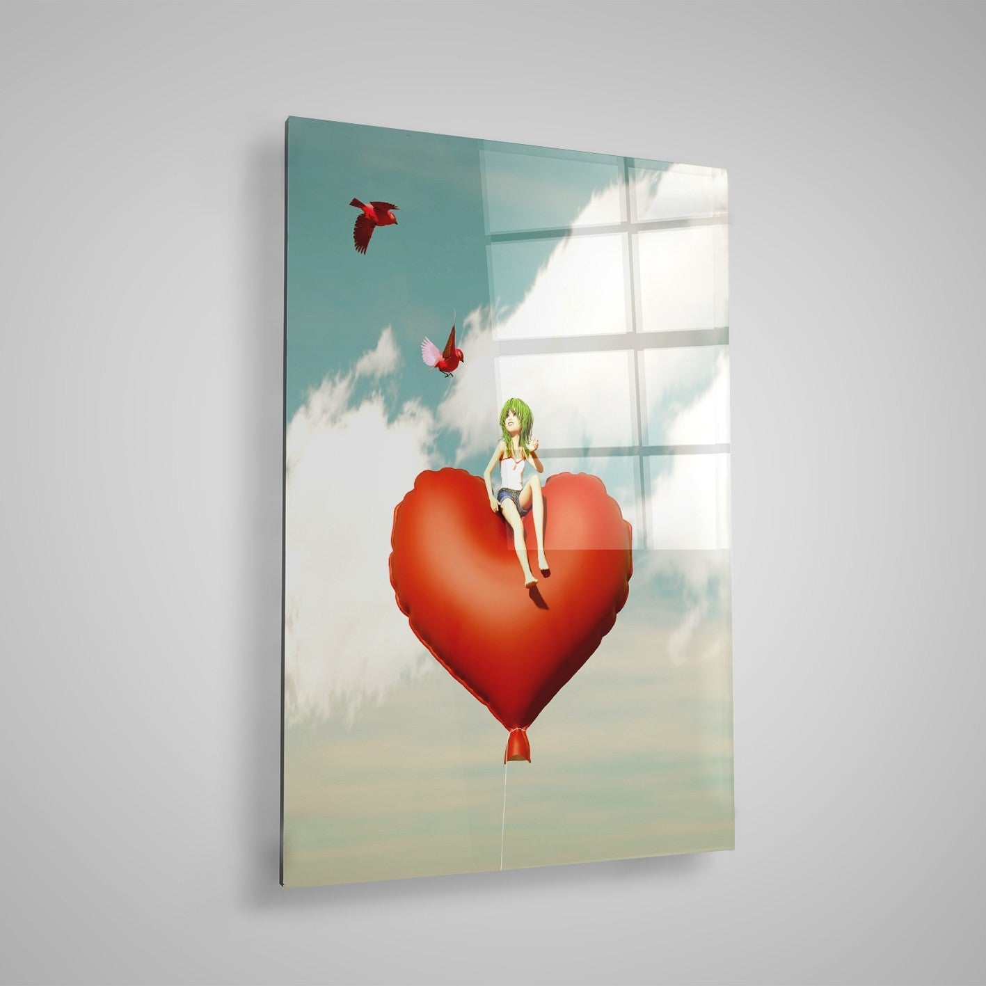 Quadro Decorativo em Vidro Temperado Multicolor 70x100cm - Arte Moderna para Parede