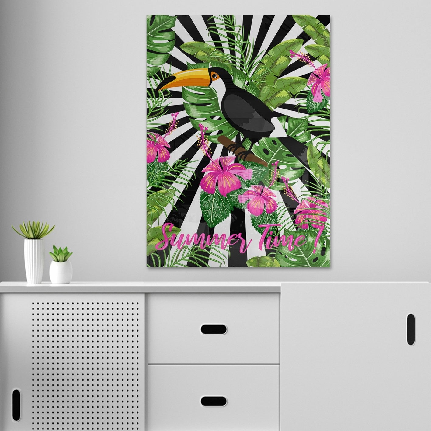 Quadro Decorativo em Vidro Temperado Multicolor 40x60cm - Arte Moderna para Parede