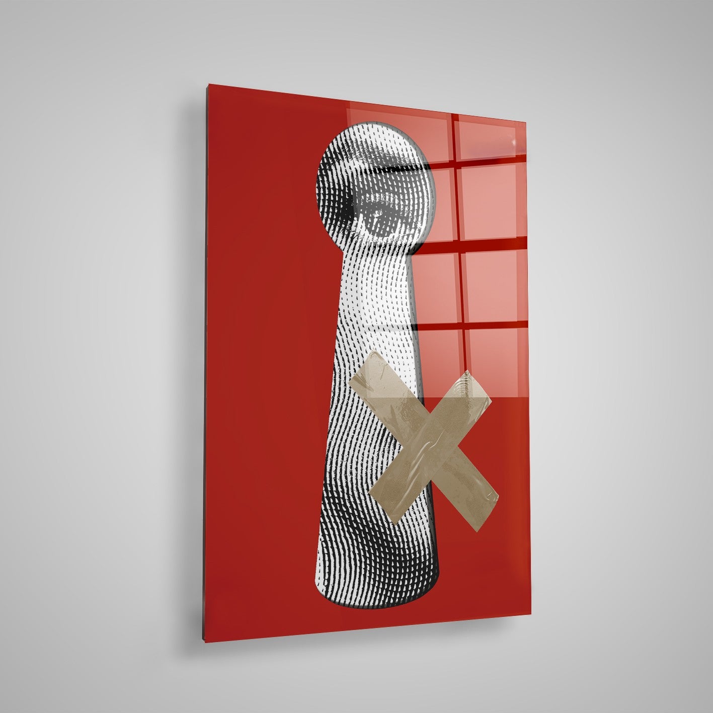 Quadro Decorativo em Vidro Temperado Multicolor 40x60cm - Arte Moderna para Parede