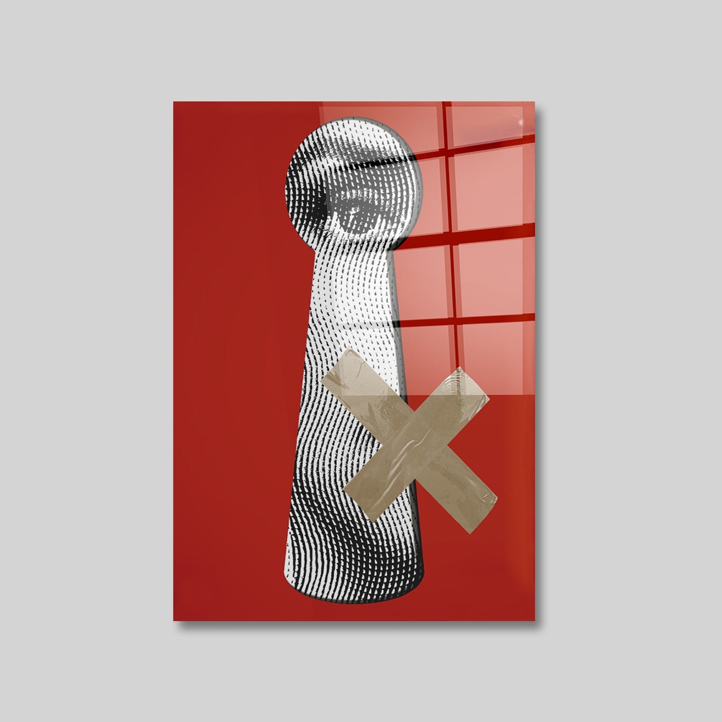 Quadro Decorativo em Vidro Temperado Multicolor 40x60cm - Arte Moderna para Parede