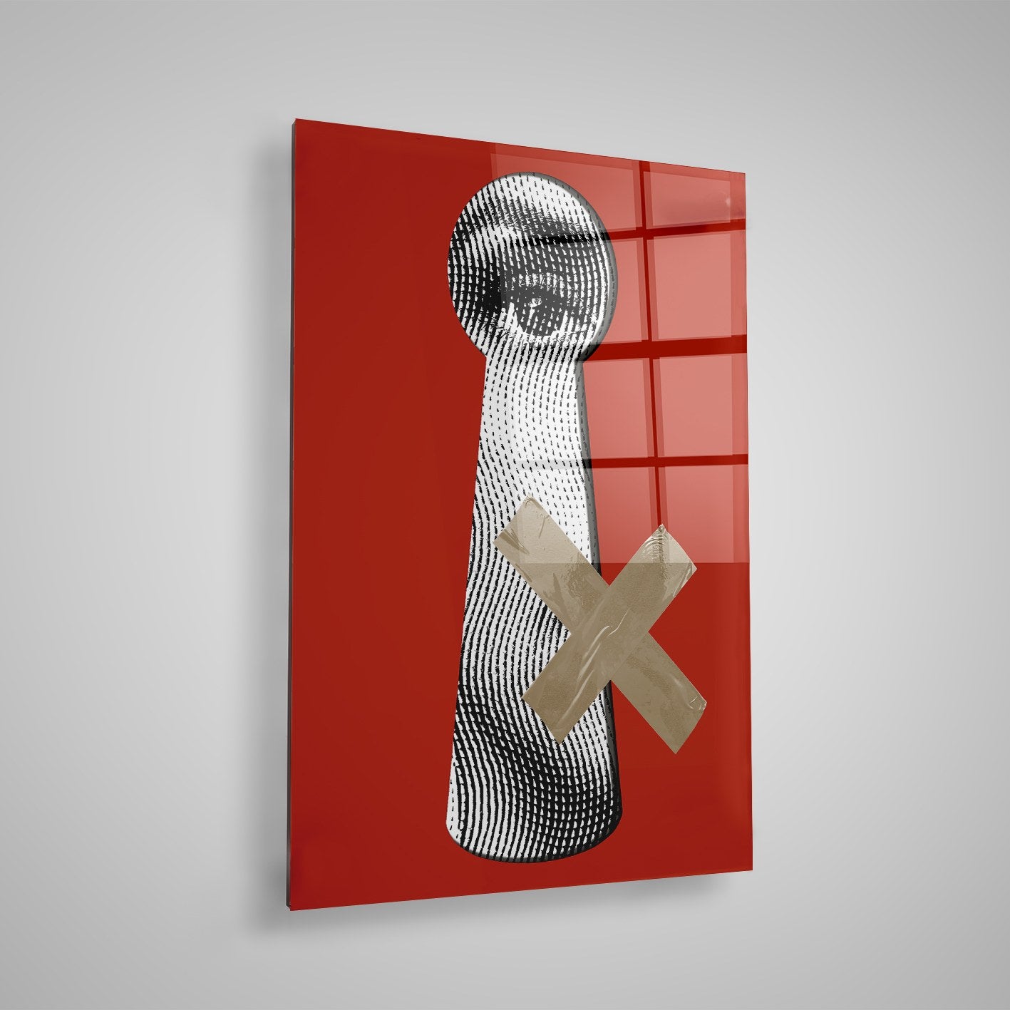 Quadro Decorativo em Vidro Temperado Multicolor 50x70cm - Arte Moderna para Parede