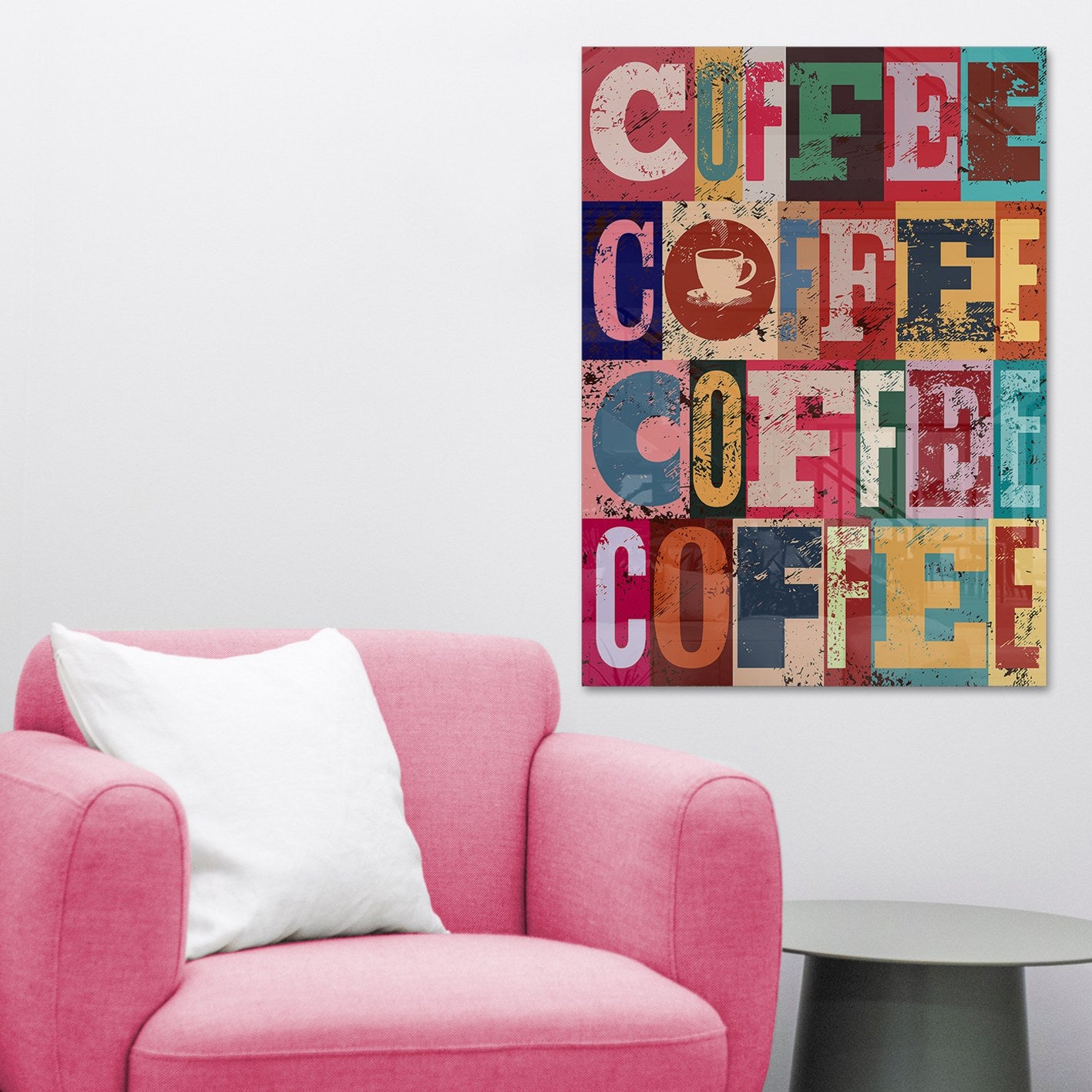 Quadro Decorativo em Vidro Temperado Multicolor 70x100cm - Arte Moderna para Parede