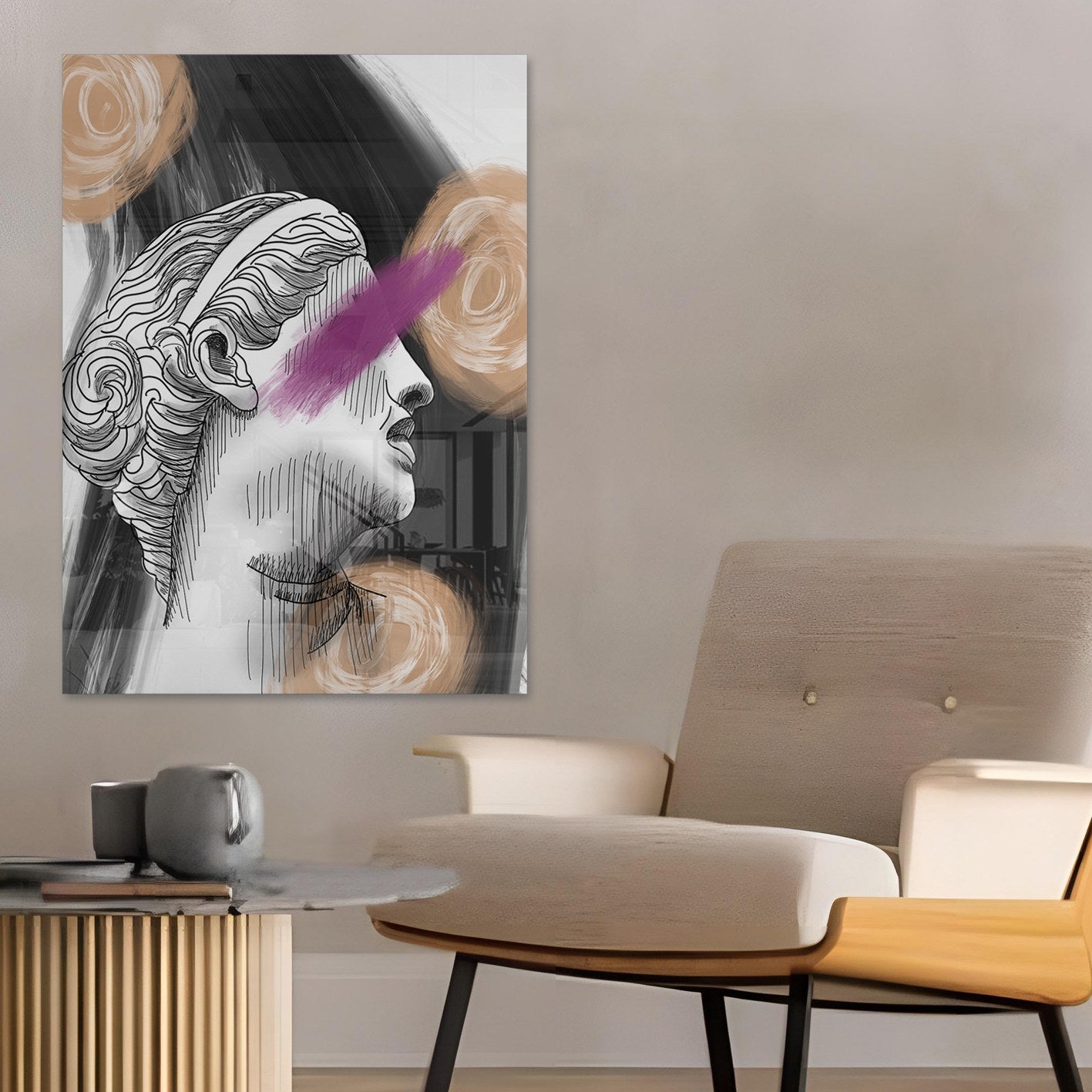 Quadro Decorativo em Vidro Temperado Multicolor 40x60cm - Arte Moderna para Parede