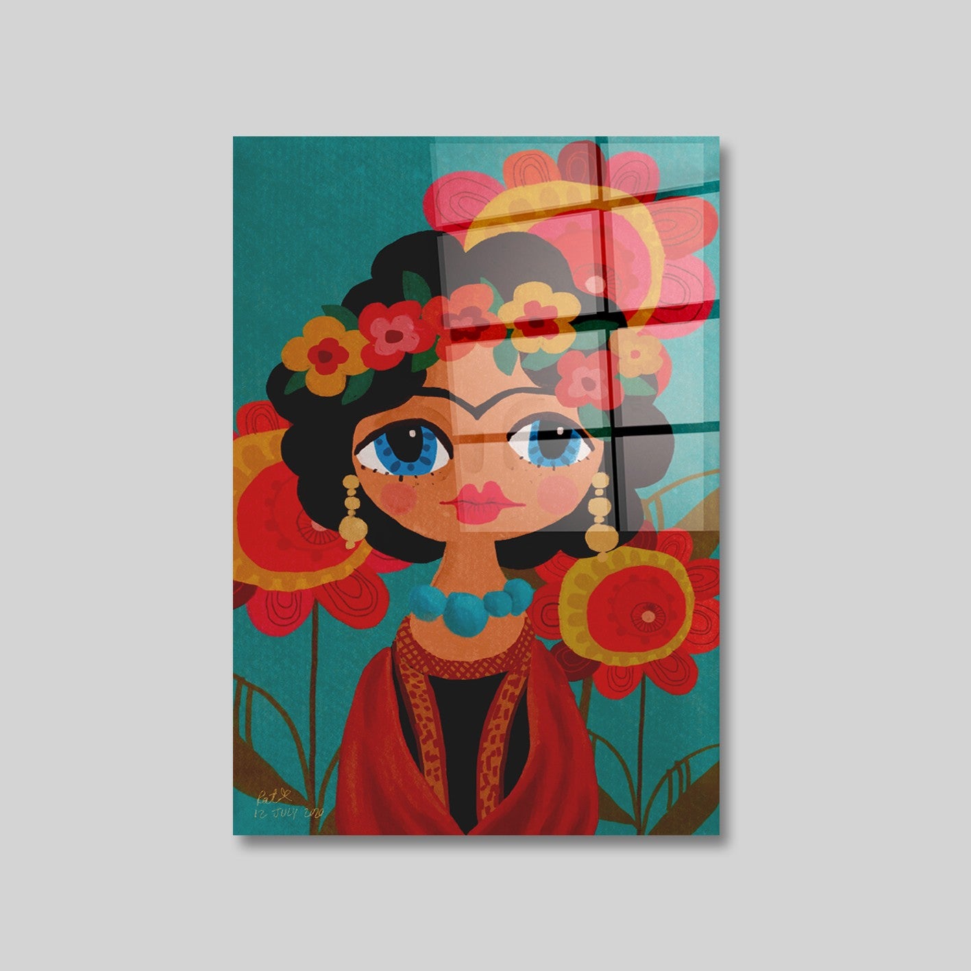 Quadro Decorativo em Vidro Temperado Multicolor 40x60cm - Arte Moderna para Transformar a Sua Casa