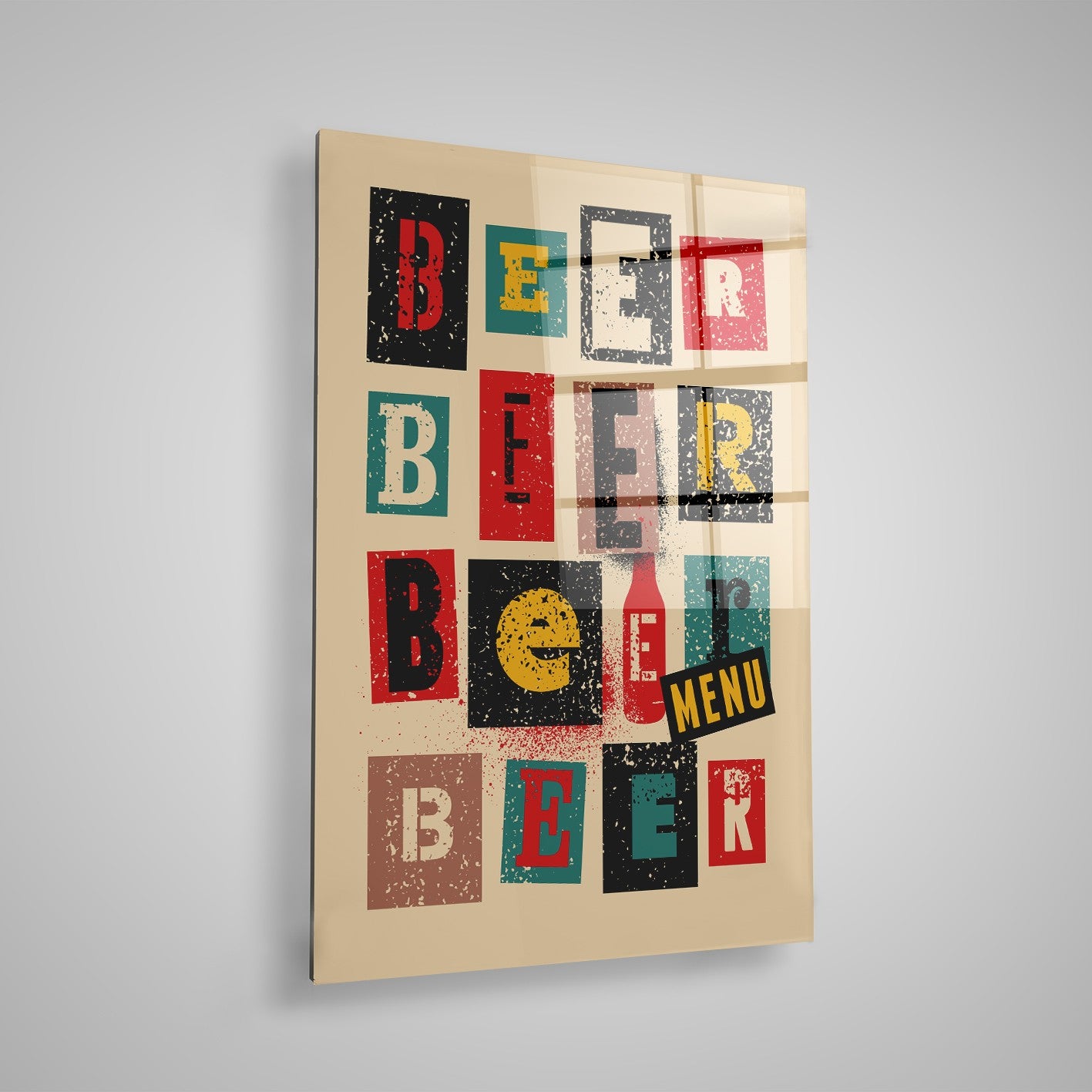 Quadro Decorativo em Vidro Temperado Multicolor 40x60cm - Arte Moderna para Transformar a Sua Casa