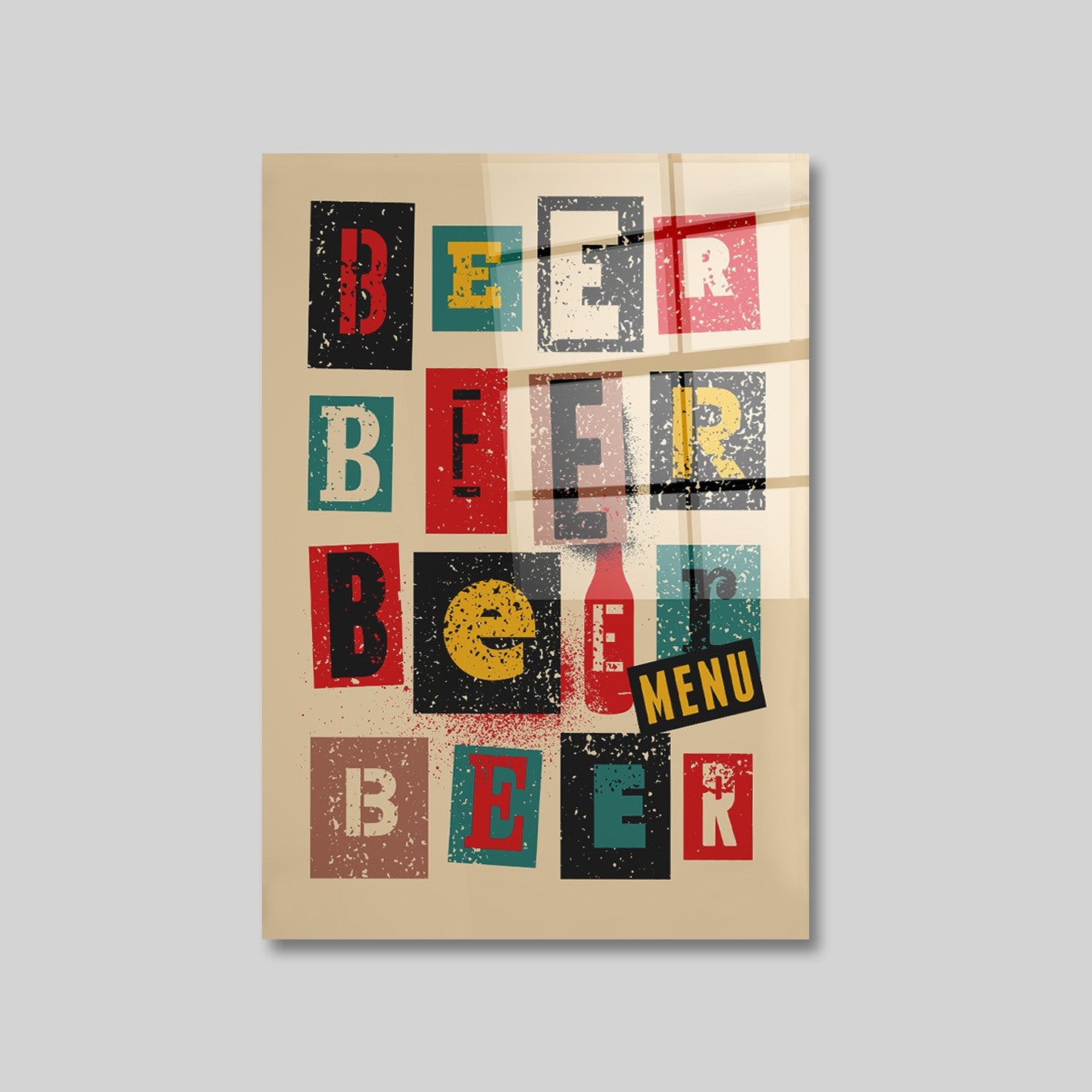 Quadro Decorativo em Vidro Temperado Multicolor 40x60cm - Arte Moderna para Transformar a Sua Casa