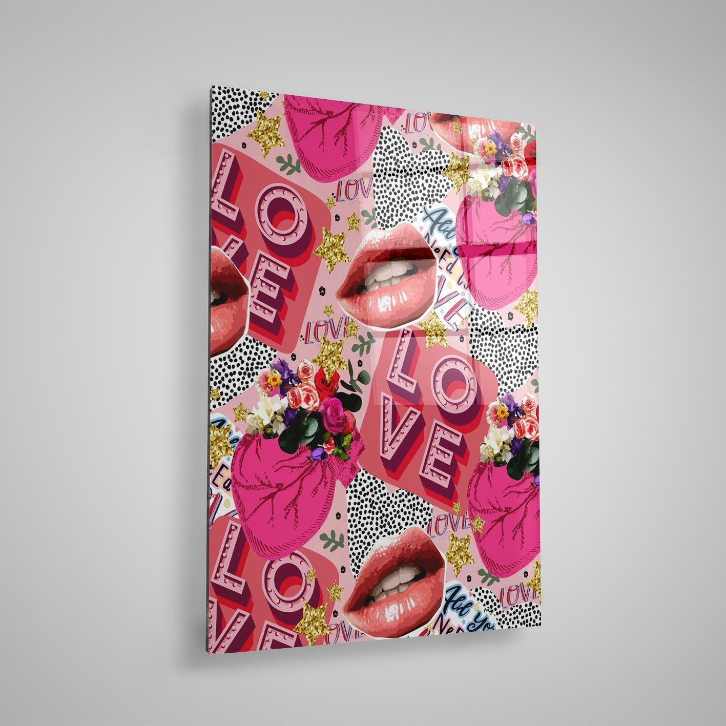 Quadro Decorativo em Vidro Temperado Multicolor 40x60cm - Arte Moderna para Parede