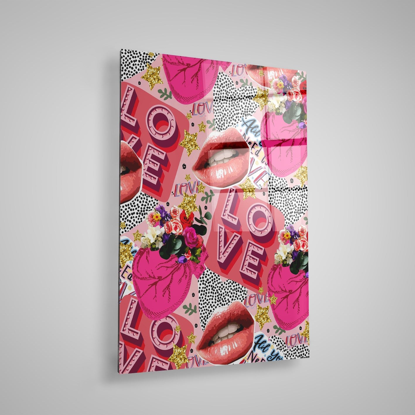 Quadro Decorativo em Vidro Temperado Multicolor 70x100cm - Arte Moderna para Parede