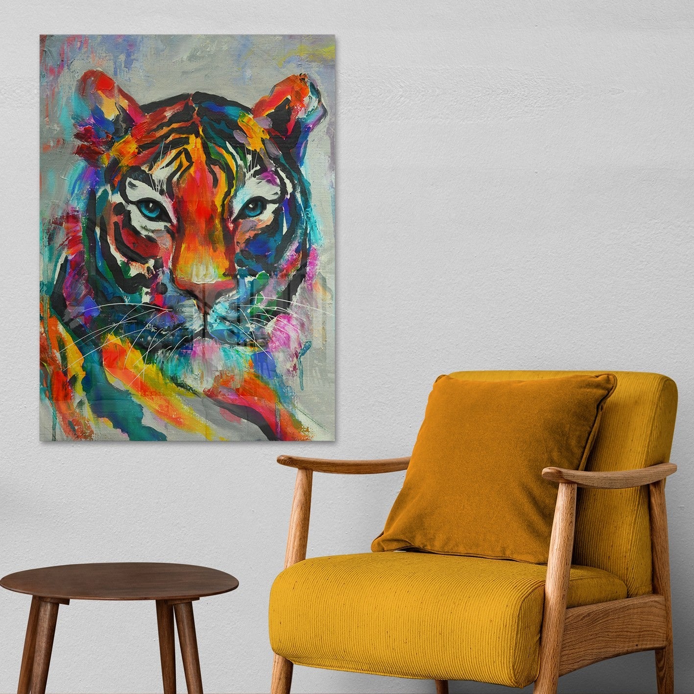 Quadro Decorativo em Vidro Temperado Multicolor 70x100cm - Arte Moderna para Parede