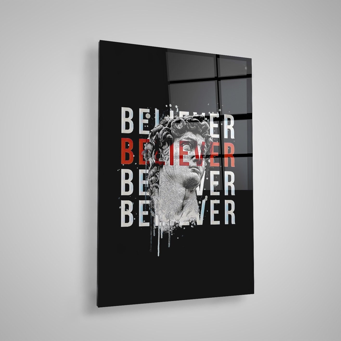 Quadro Decorativo em Vidro Temperado Multicolor 40x60cm - Arte Moderna para Parede