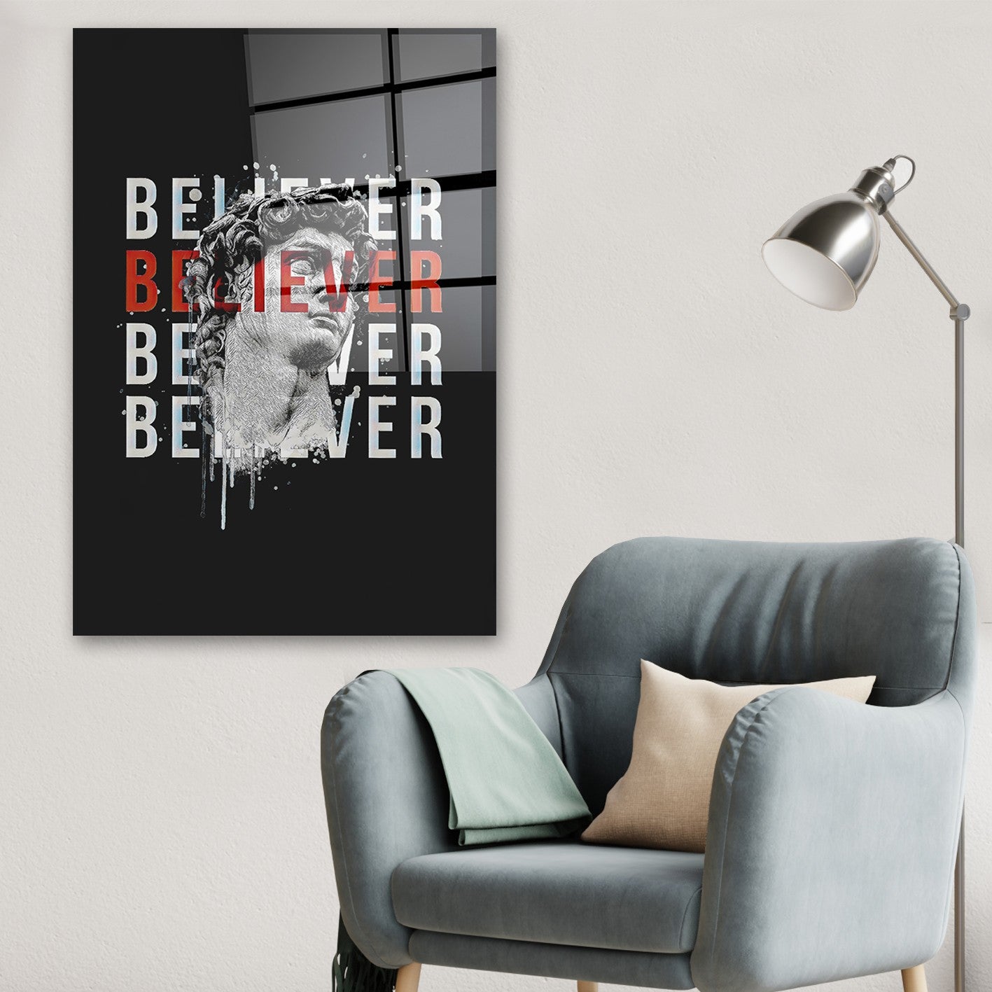 Quadro Decorativo em Vidro Temperado Multicolor 70x100cm - Arte Moderna para Parede