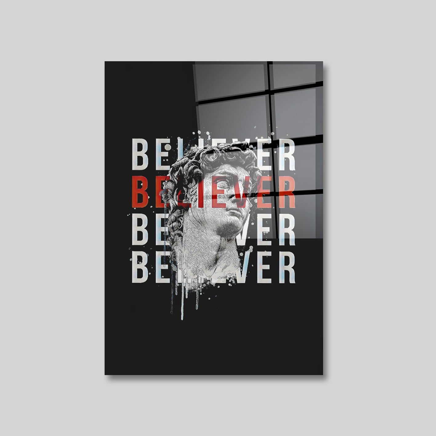 Quadro Decorativo em Vidro Temperado Multicolor 70x100cm - Arte Moderna para Parede