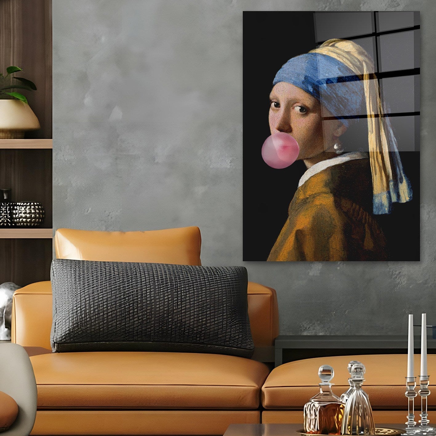 Quadro Decorativo em Vidro Temperado Multicolor 50x70cm - Arte Moderna para Parede