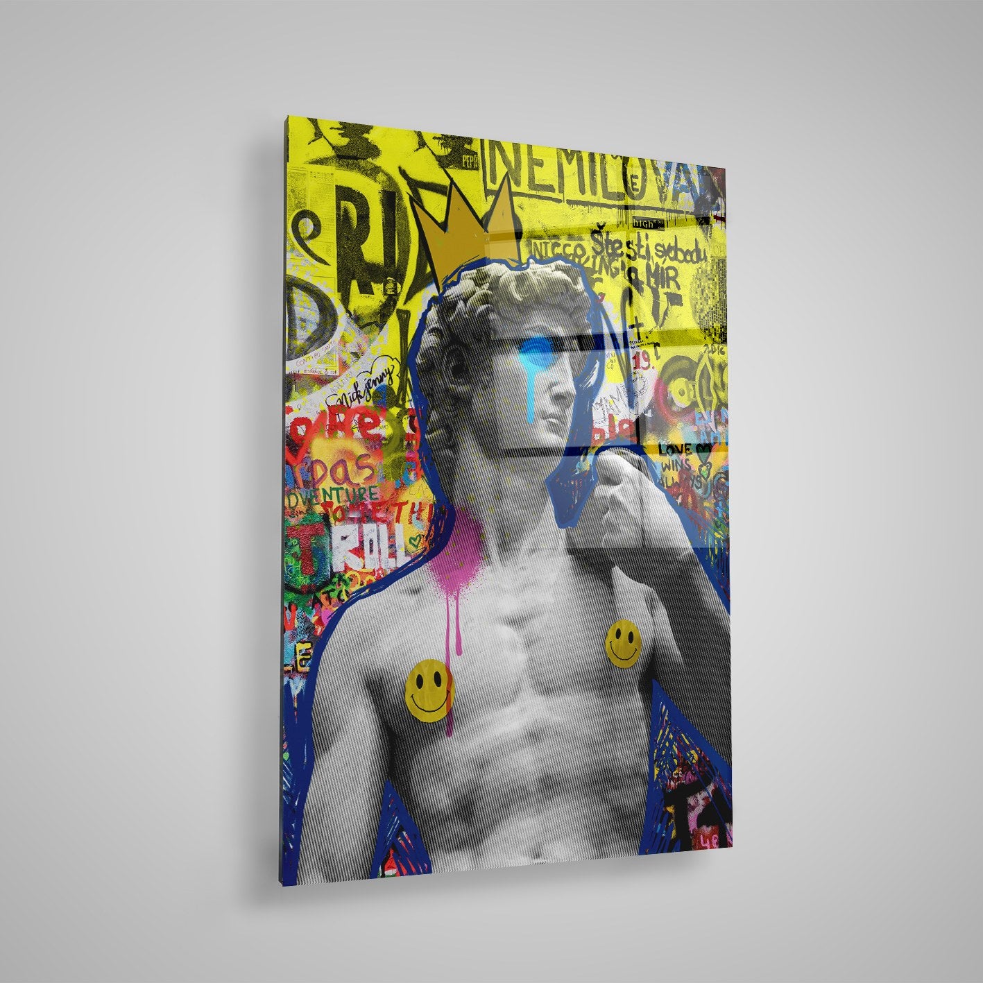 Quadro Decorativo em Vidro Temperado Multicolor 50x70cm - Arte Moderna para Parede