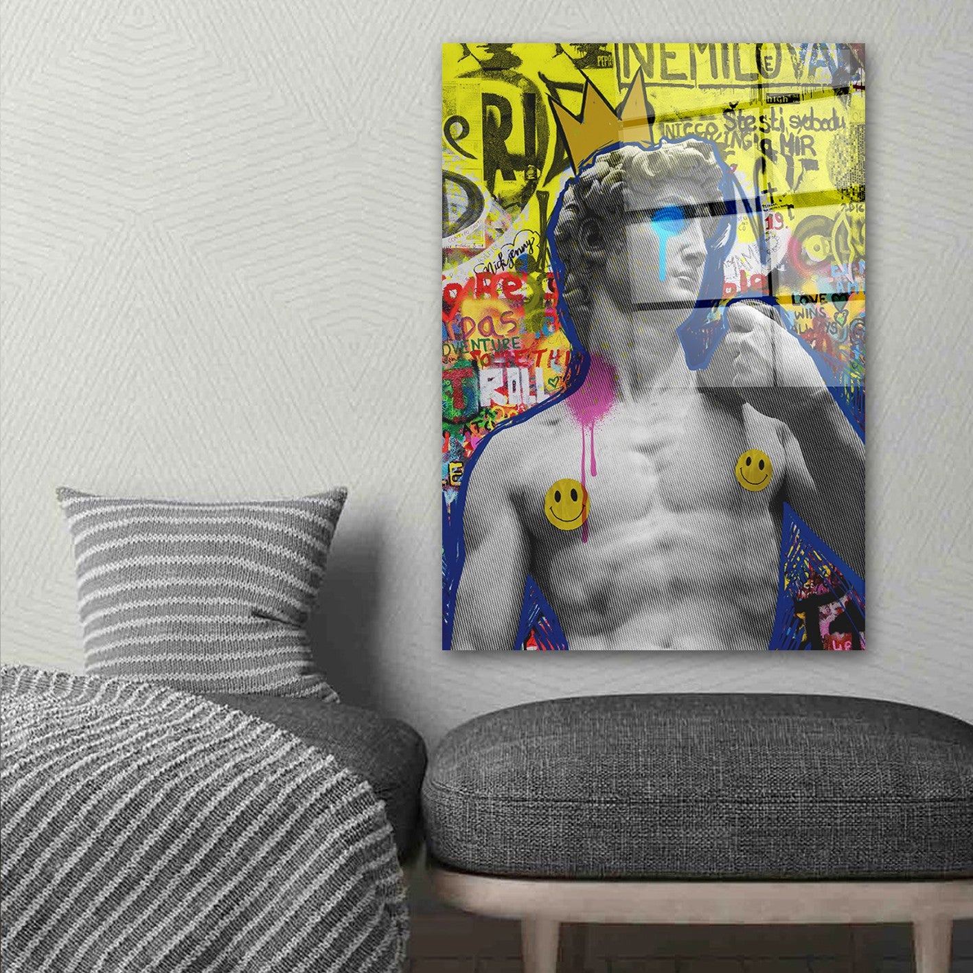 Quadro Decorativo em Vidro Temperado Multicolor 70x100cm - Arte Moderna para Parede