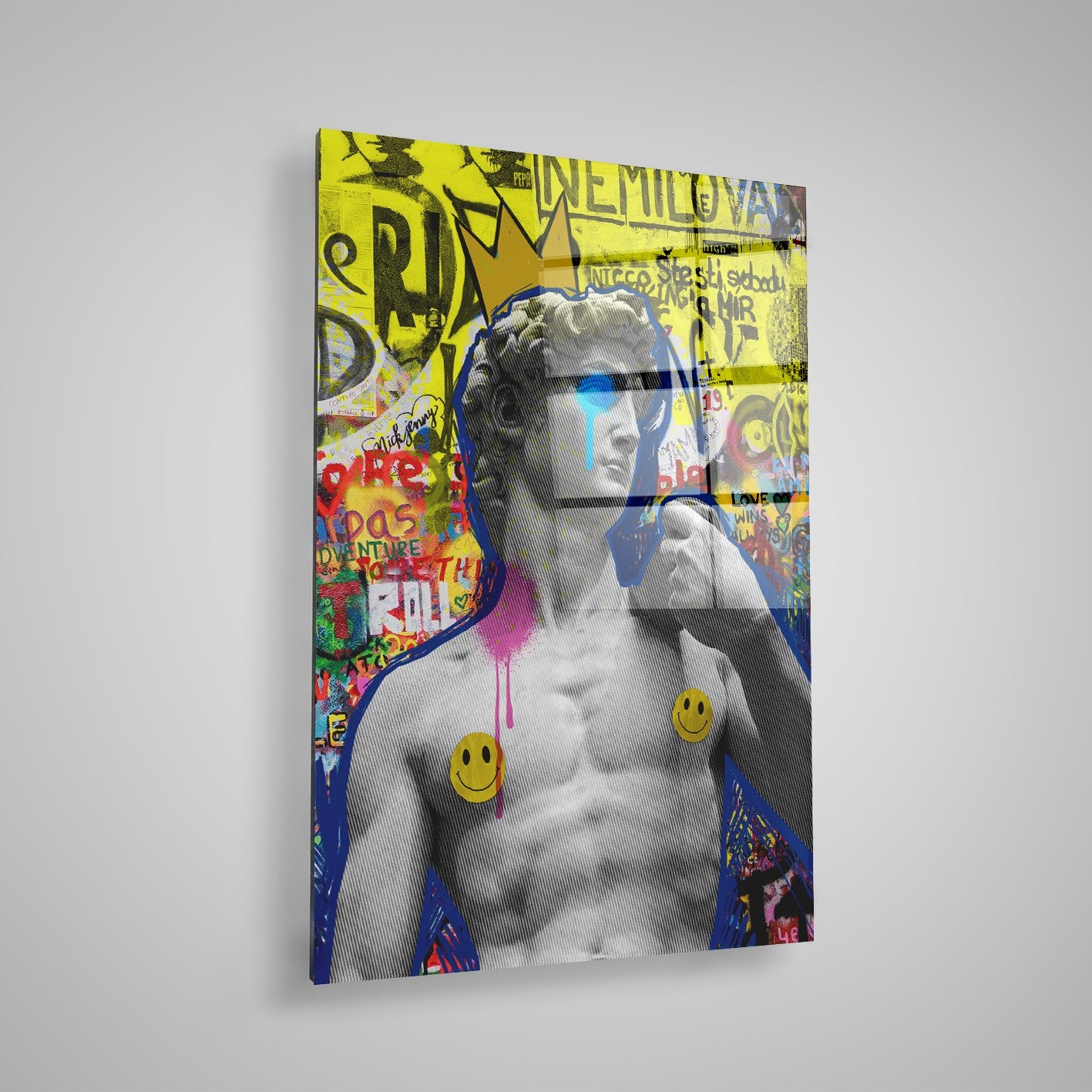 Quadro Decorativo em Vidro Temperado Multicolor 70x100cm - Arte Moderna para Parede