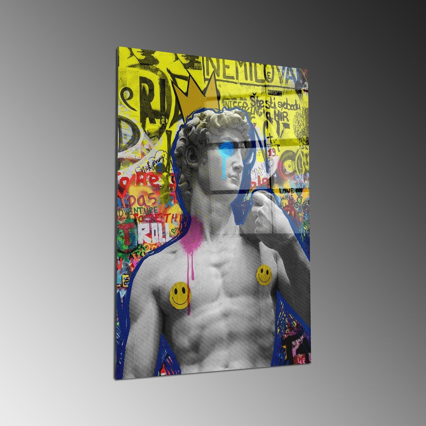 Quadro Decorativo em Vidro Temperado Multicolor 70x100cm - Arte Moderna para Parede