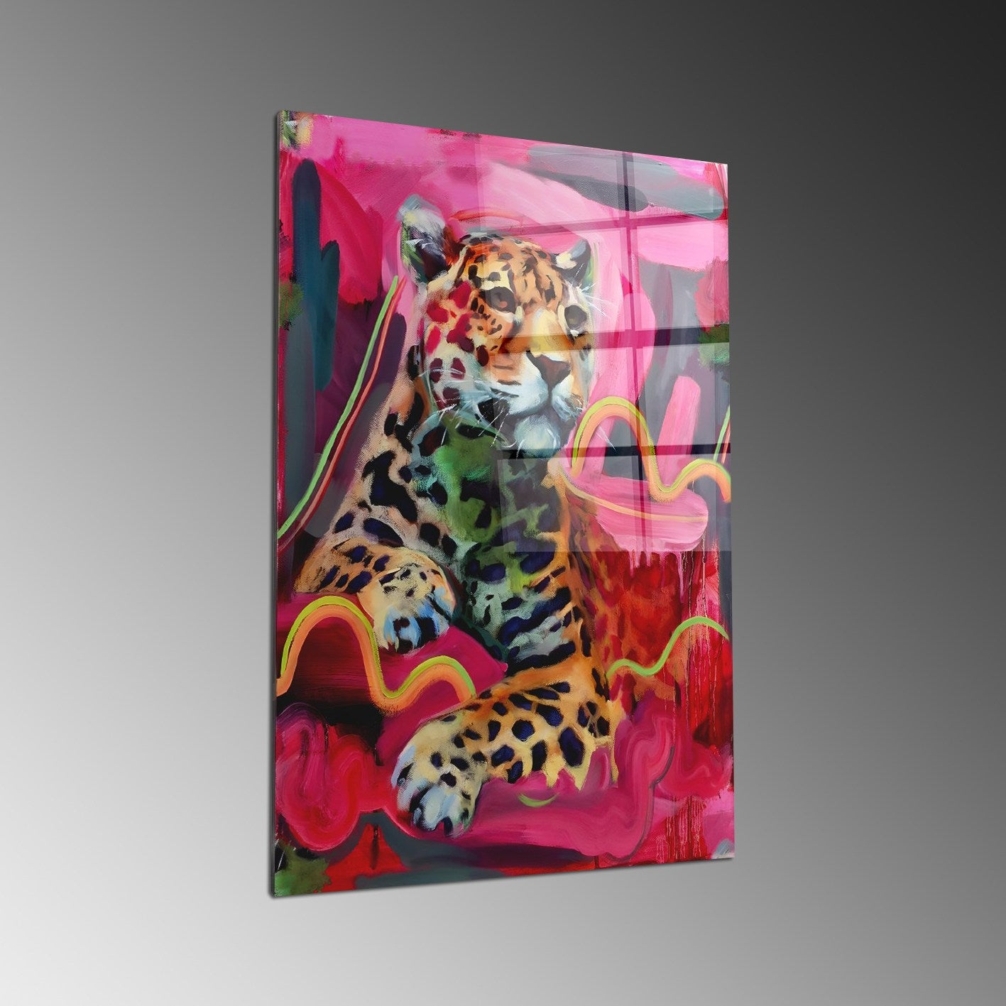 Quadro Decorativo em Vidro Temperado Multicolor 50x70cm - Arte Moderna para Parede