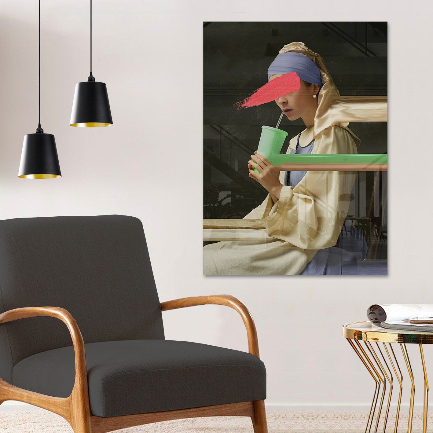 Quadro Decorativo em Vidro Temperado Multicolor 40x60cm - Arte Moderna para Parede