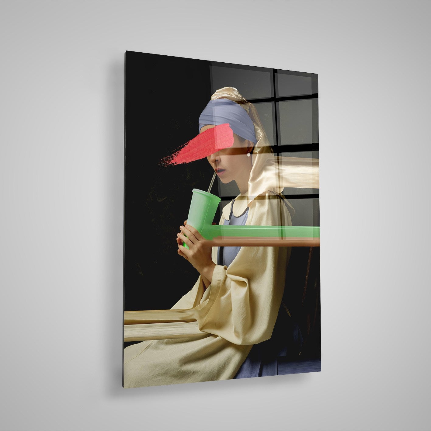 Quadro Decorativo em Vidro Temperado Multicolor 40x60cm - Arte Moderna para Parede