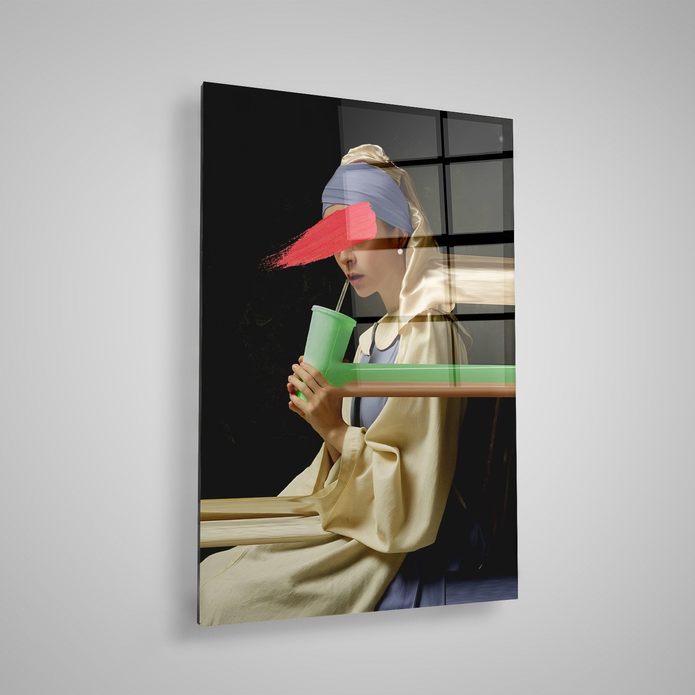 Quadro Decorativo em Vidro Temperado Multicolor 70x100cm - Arte Moderna para Parede