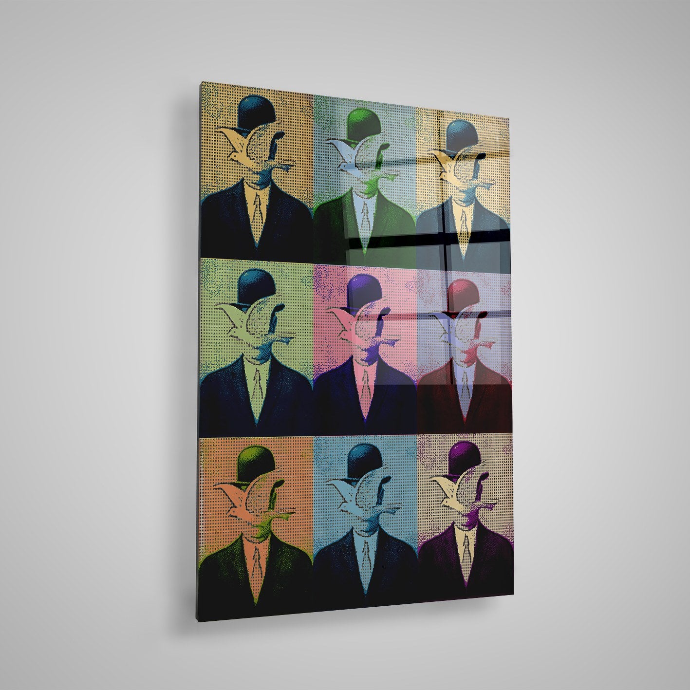 Quadro Decorativo em Vidro Temperado Multicolor 70x100cm - Arte Moderna para Parede