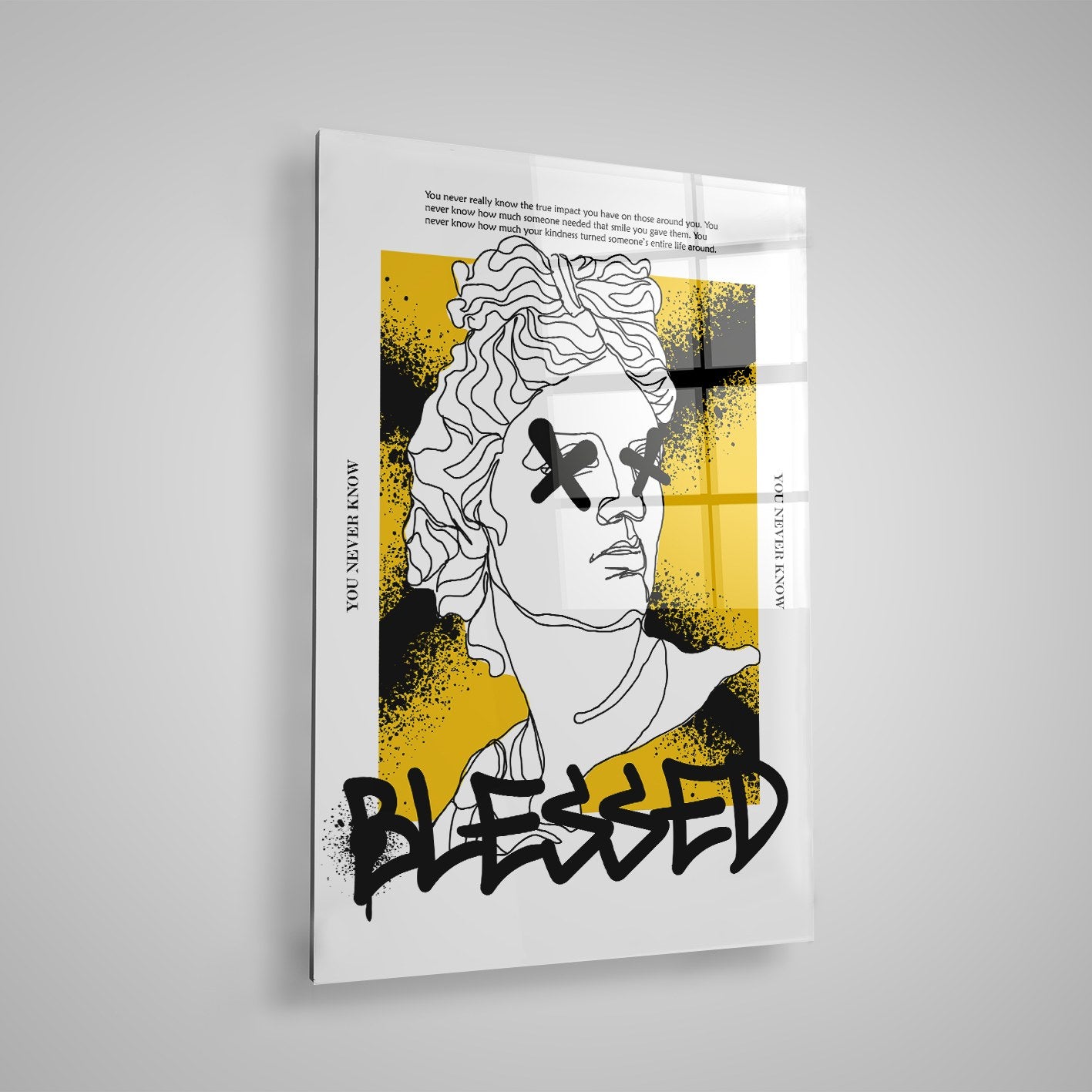 Quadro Decorativo em Vidro Temperado Multicolor 50x70cm - Arte Moderna para Parede