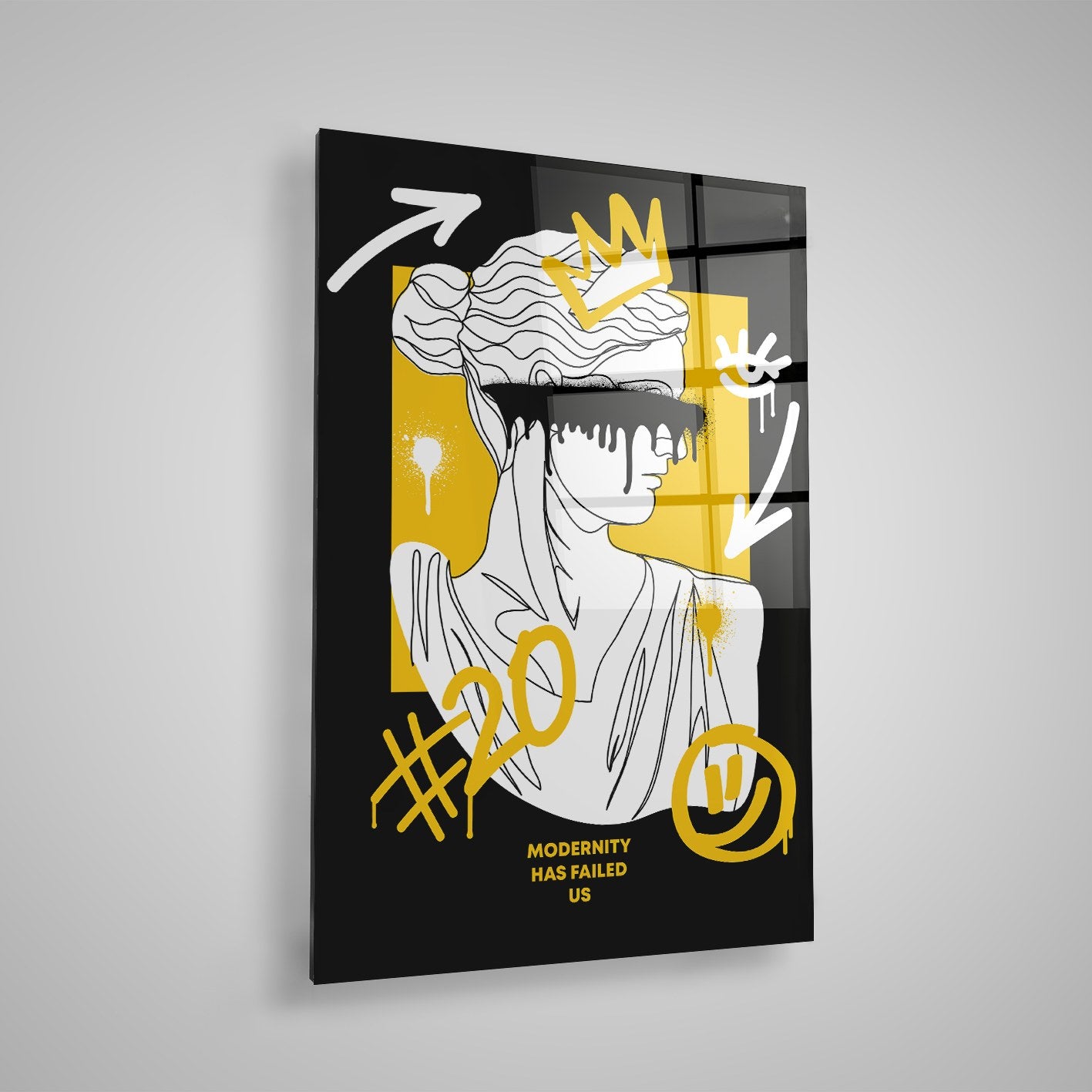 Quadro Decorativo em Vidro Temperado Multicolor 50x70cm - Arte Moderna para Parede