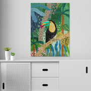 Quadro Decorativo em Vidro Temperado Multicolor 40x60cm - Arte Moderna para Parede