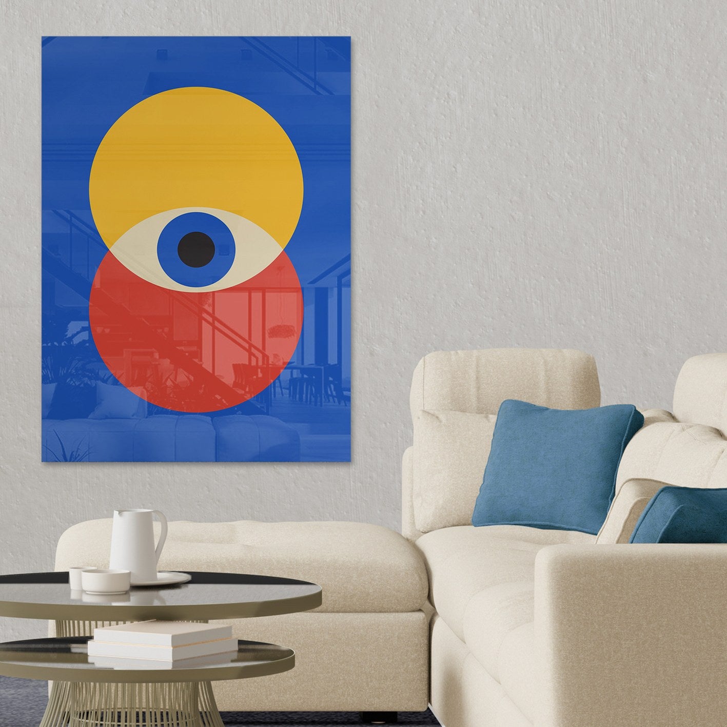 Quadro Decorativo em Vidro Temperado Multicolor 40x60cm - Arte Moderna para Parede