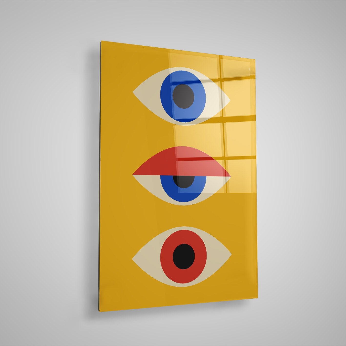 Quadro Decorativo em Vidro Temperado Multicolor 50x70cm - Arte Moderna para Parede