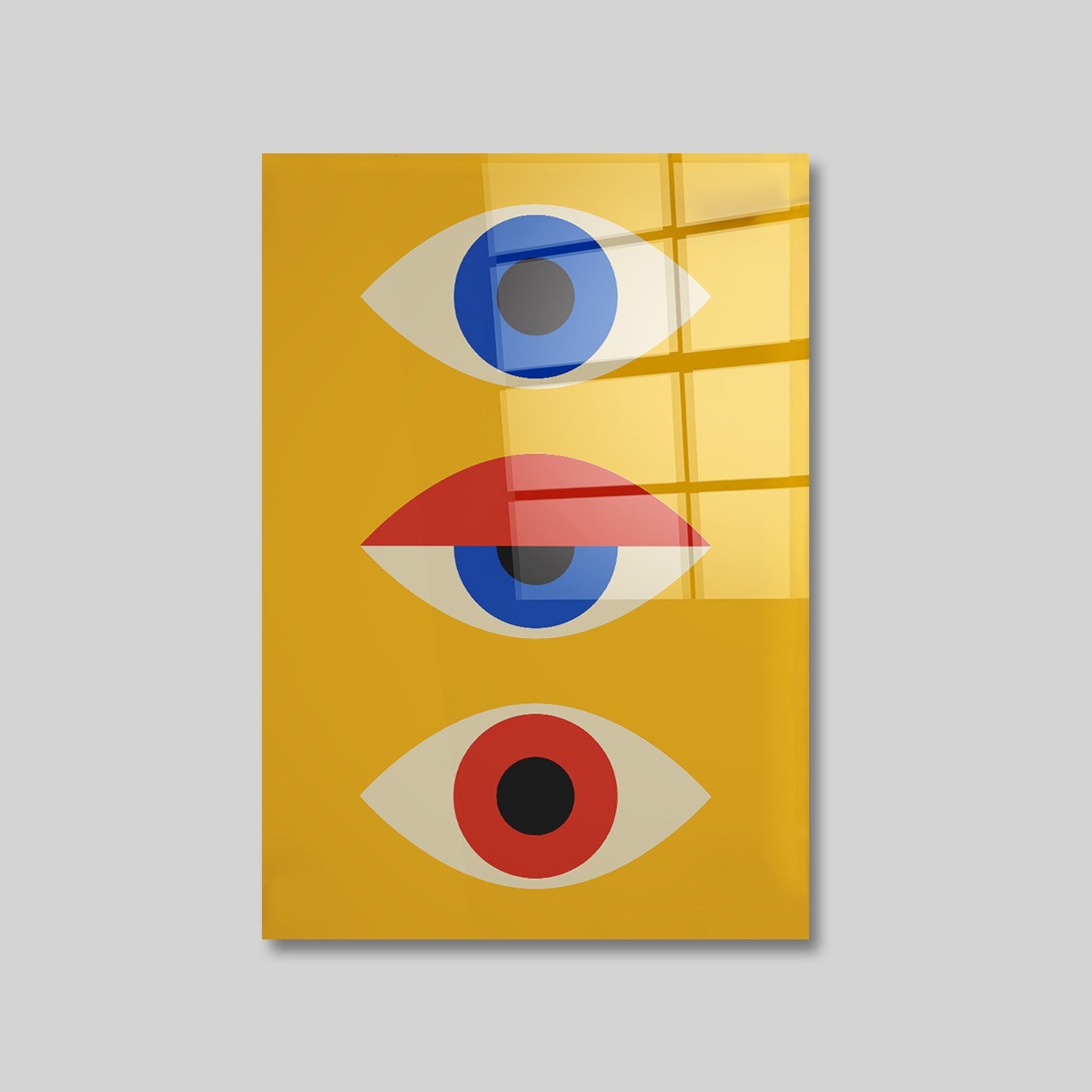 Quadro Decorativo em Vidro Temperado Multicolor 70x100cm - Arte Moderna para Parede