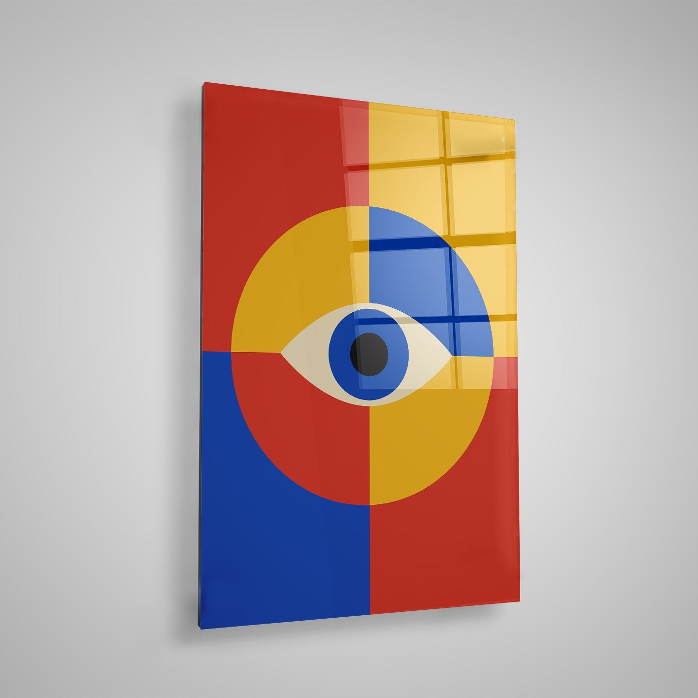 Quadro Decorativo em Vidro Temperado Multicolor 40x60cm - Arte Moderna para Parede