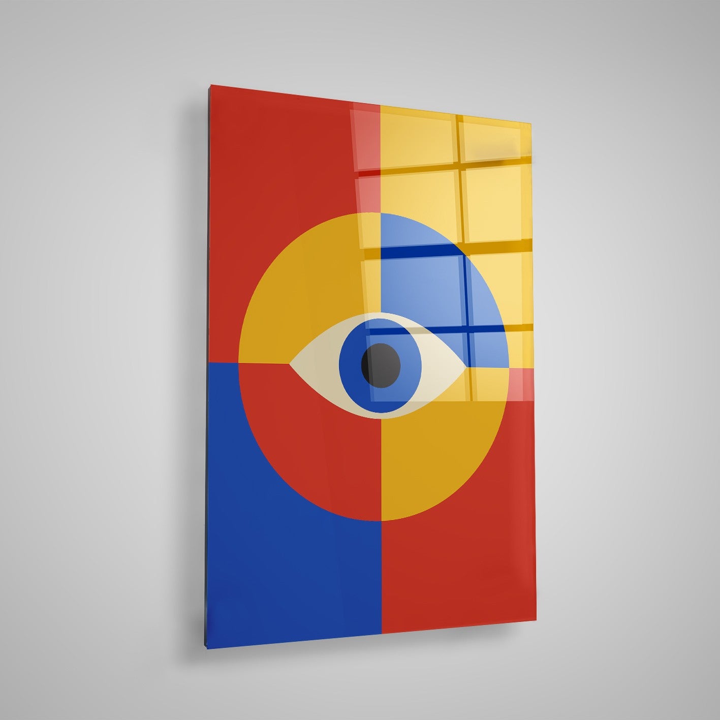 Quadro Decorativo em Vidro Temperado Multicolor 70x100cm - Arte Moderna para Parede