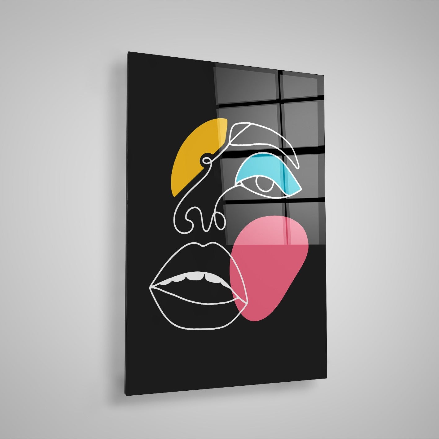 Quadro Decorativo em Vidro Temperado Multicolor 40x60cm - Arte Moderna para Parede