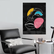 Quadro Decorativo em Vidro Temperado Multicolor 50x70cm - Arte Moderna para Parede