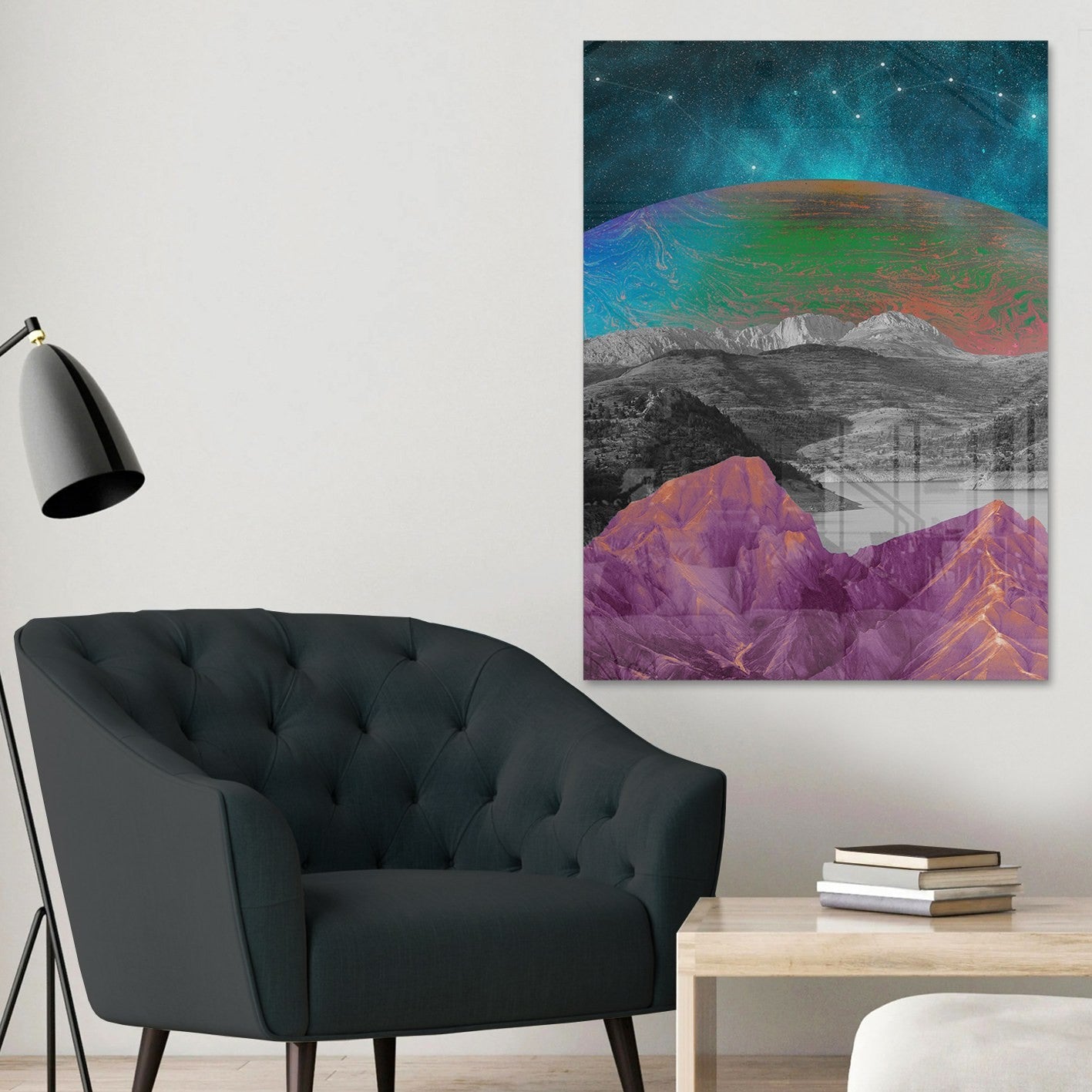 Quadro Decorativo em Vidro Temperado Multicolor 70x100cm - Arte Moderna para Parede