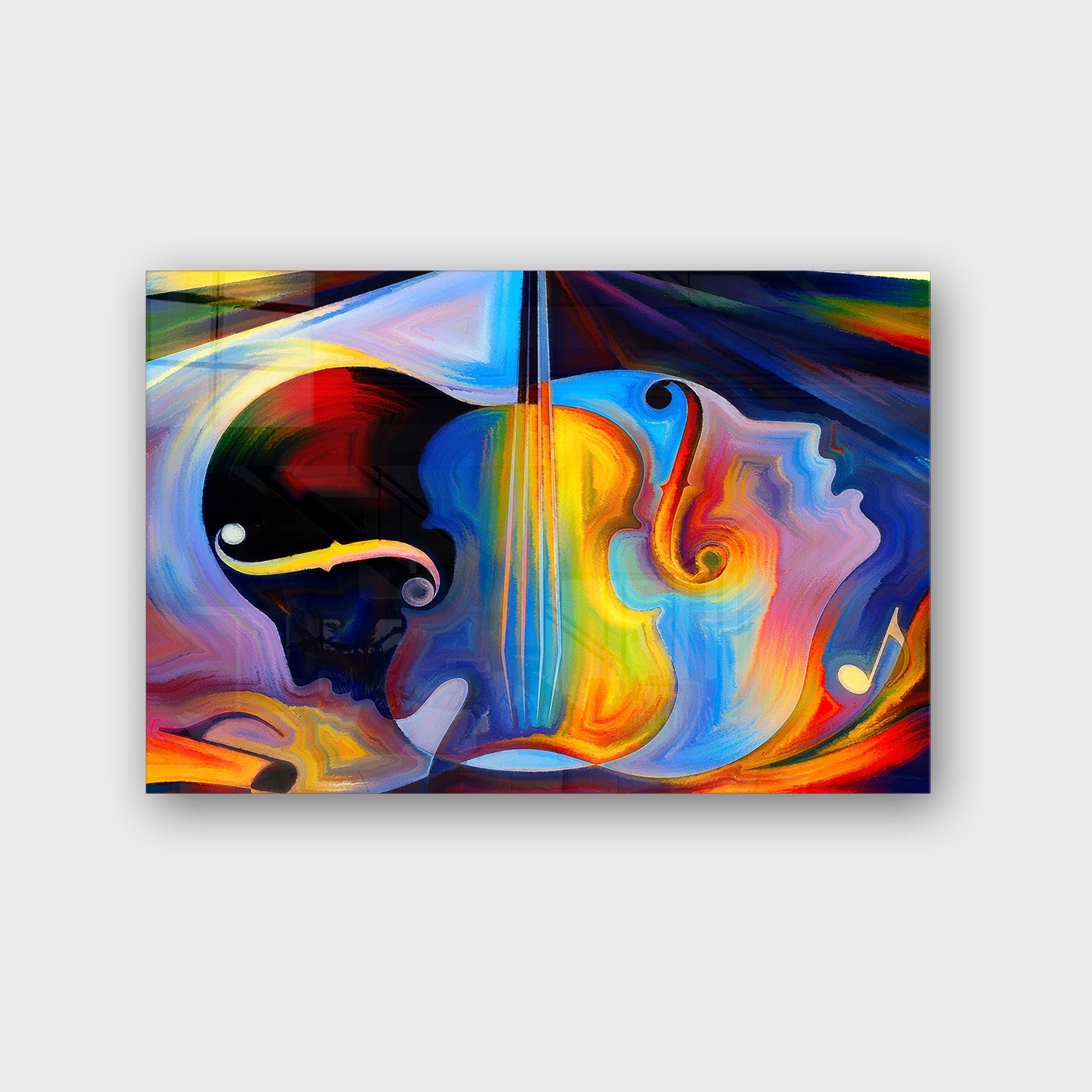 Quadro Decorativo em Vidro Temperado Multicolor 70x100cm - Arte Moderna para Parede