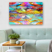 Quadro Decorativo em Vidro Temperado Multicolor 50x70cm - Arte Moderna para Parede