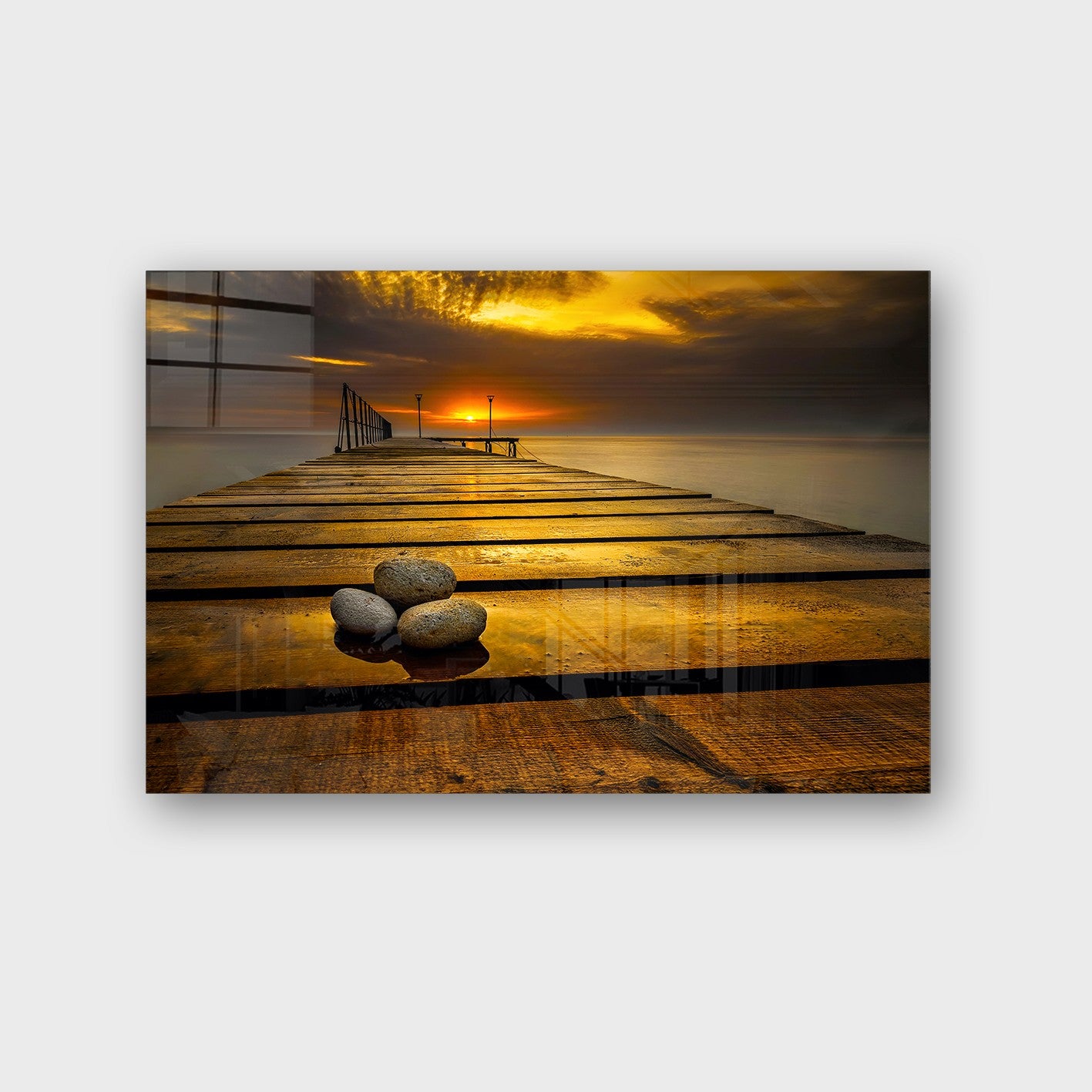 Quadro Decorativo em Vidro Temperado Multicolor 50x70cm - Arte Moderna para Parede