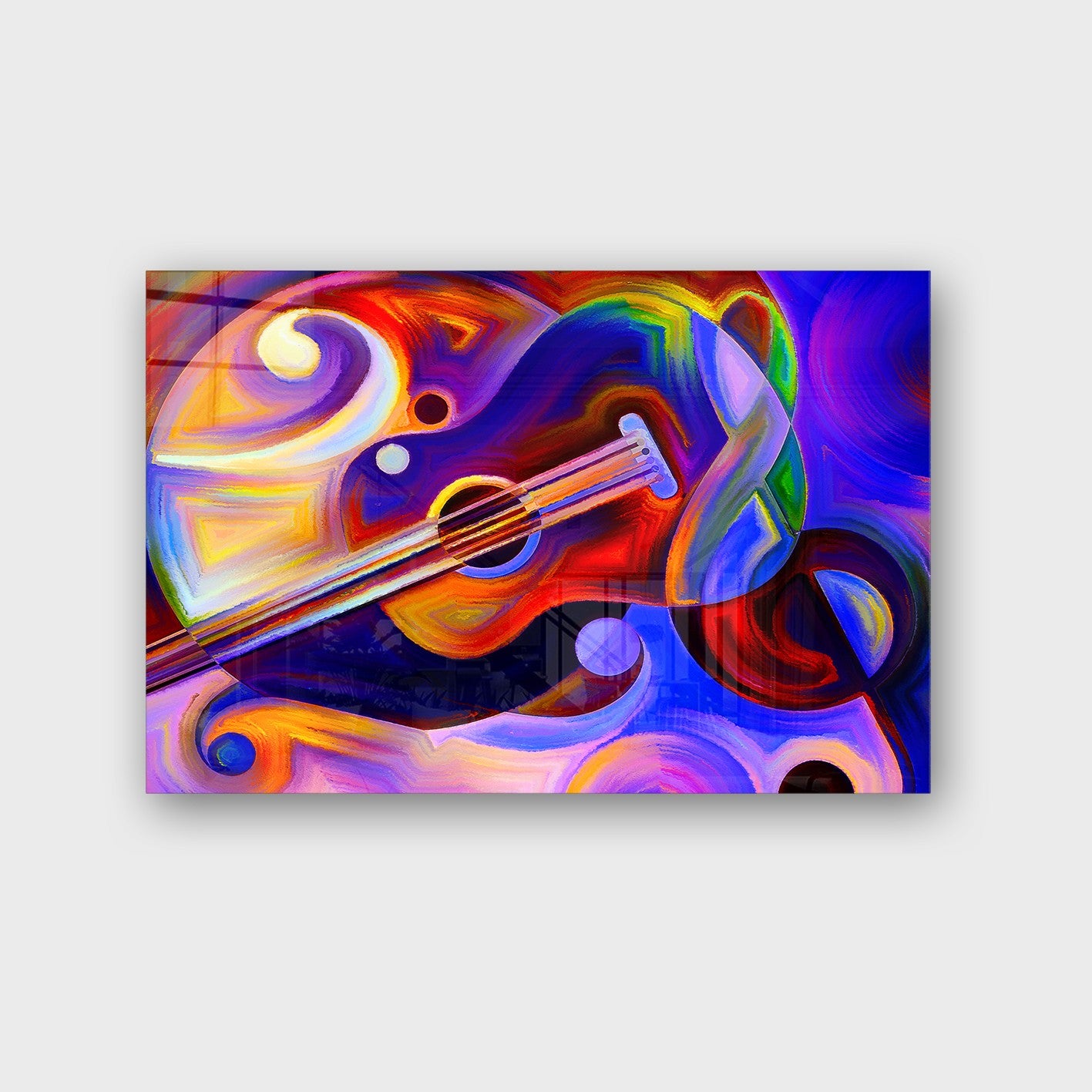 Quadro Decorativo em Vidro Temperado Multicolor 50x70cm - Arte Moderna para Parede