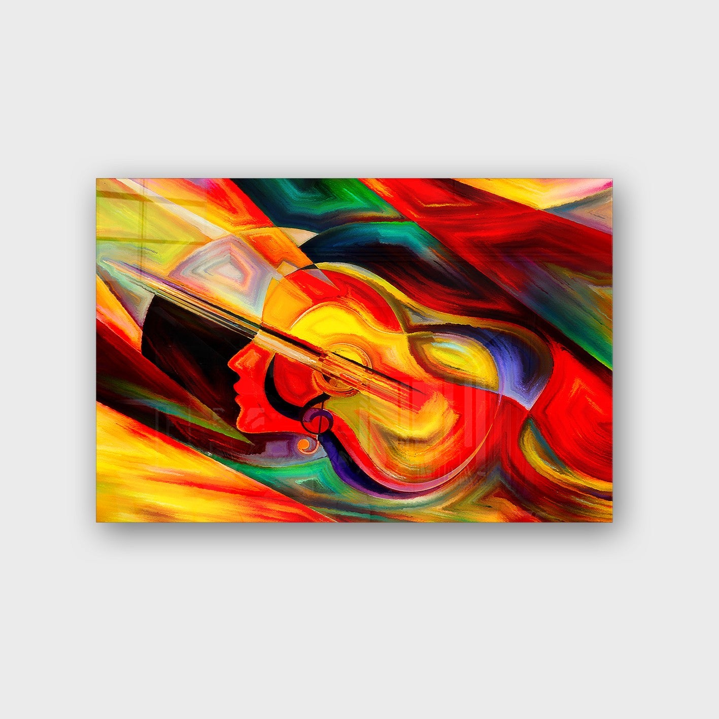 Quadro Decorativo em Vidro Temperado Multicolor 70x100cm - Arte Moderna para Parede