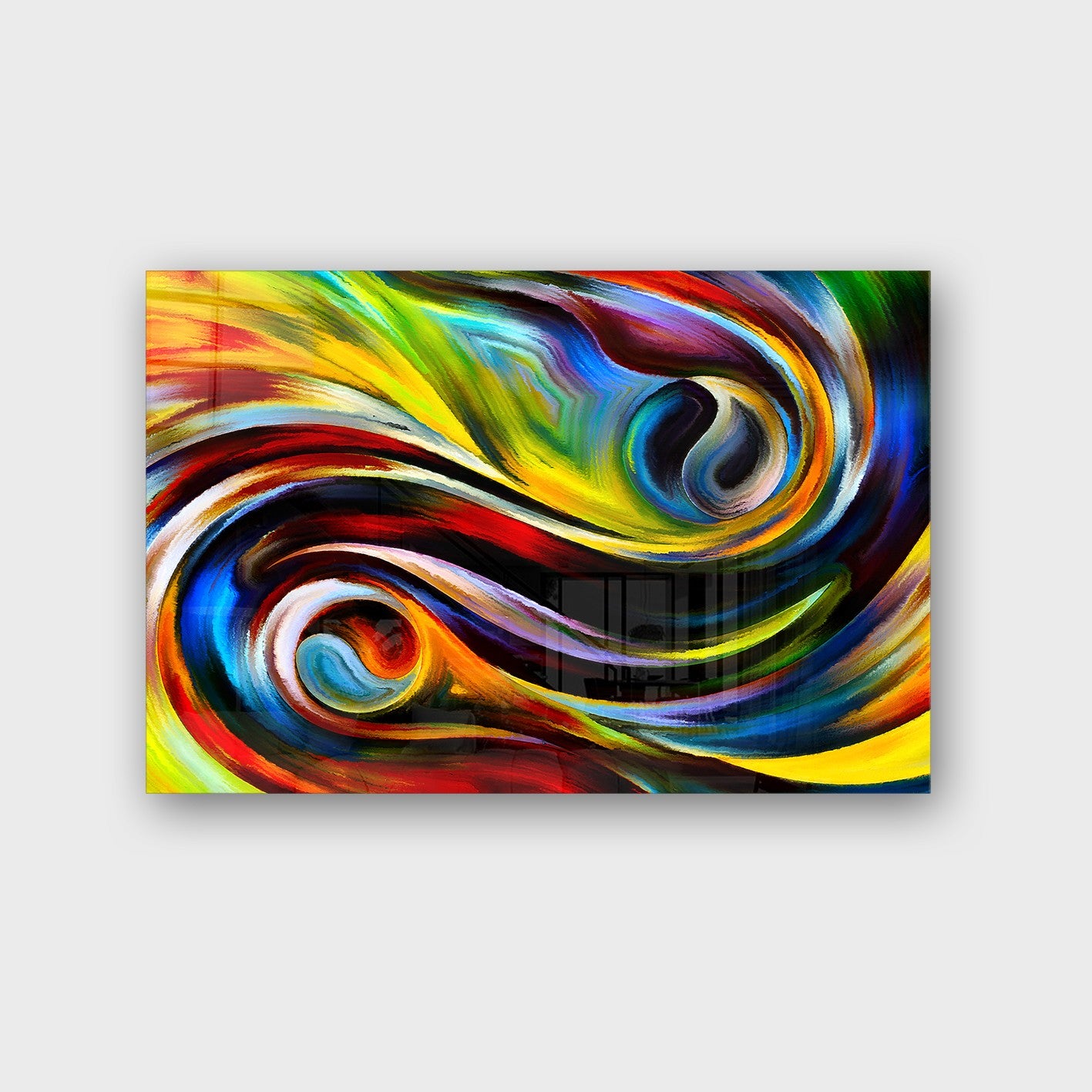 Quadro Decorativo em Vidro Temperado Multicolor 40x60cm - Arte Moderna para Parede