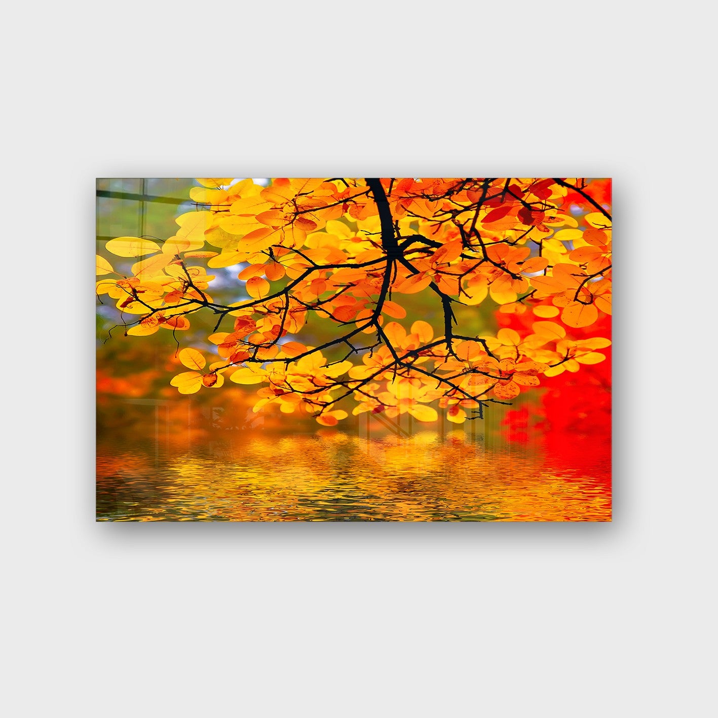 Quadro Decorativo em Vidro Temperado Multicolor 50x70cm - Arte Moderna para Parede