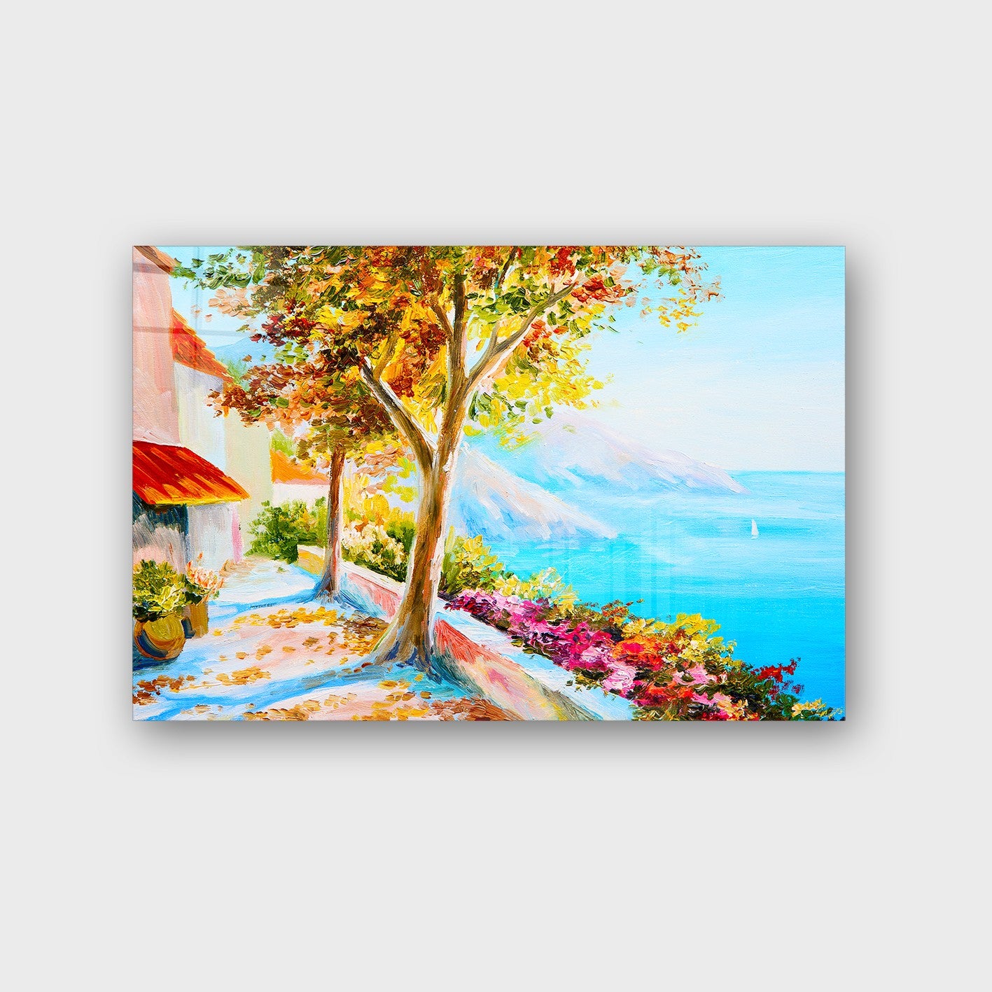 Quadro Decorativo em Vidro Temperado Multicolor 70x100cm - Arte Moderna para Parede