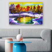 Quadro Decorativo em Vidro Temperado Multicolor 70x100cm - Arte Moderna para Parede