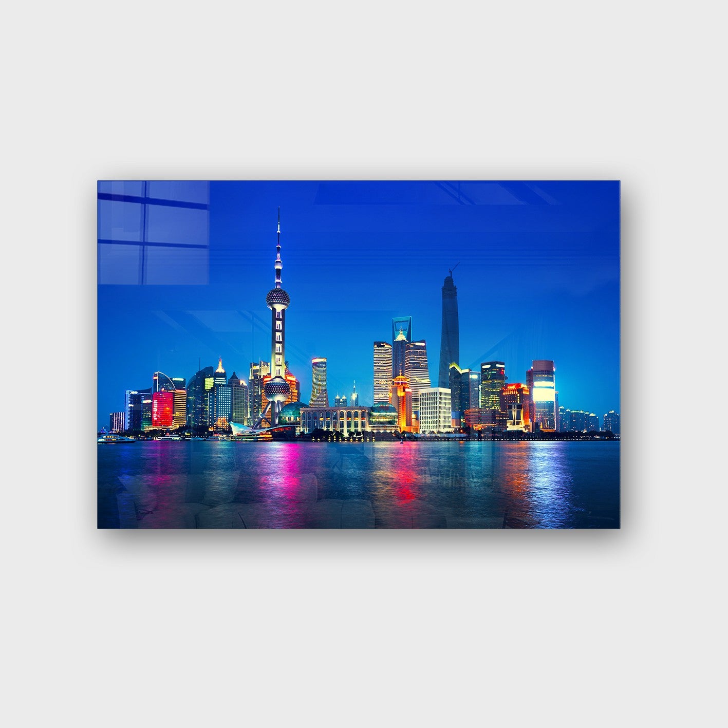 Quadro Decorativo em Vidro Temperado Multicolor 40x60cm - Arte Moderna para Parede