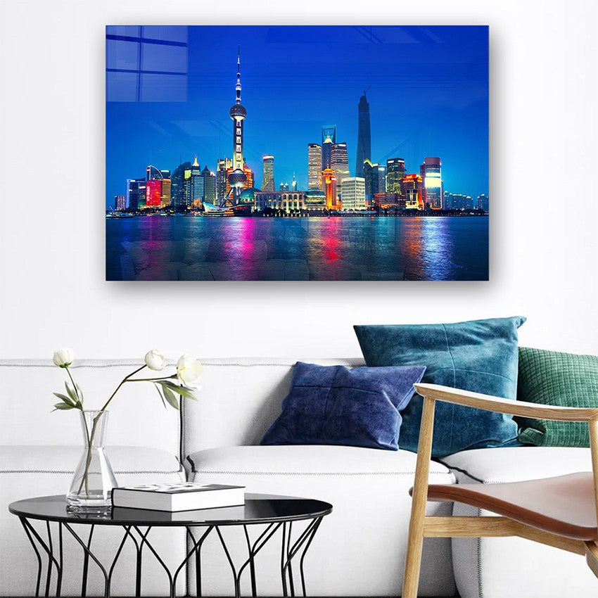 Quadro Decorativo em Vidro Temperado Multicolor 70x100cm - Arte Moderna para Parede